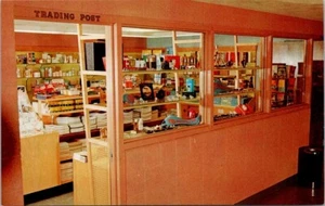 Platteville WI Trading Post At Wisconsin State College Chrome Postcard 708 - Picture 1 of 2
