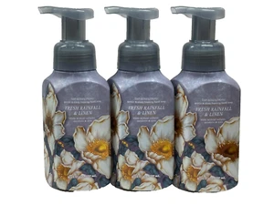 3 BATH & BODY WORKS FRESH RAINFALL & LINEN GENTLE FOAMING HAND SOAP 8.75 OZ WASH - Picture 1 of 3