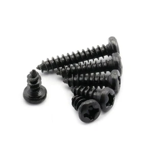 M2.5 Black Steel Phillips Round Pan Head Self Tapping Sheet Metal Wood Screw - Picture 1 of 10