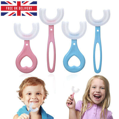 Kids Childrens Silicone U-shaped Toothbrush 360° Thorough Cleaning Teeth Brush  • 2.27€