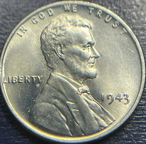 1943 Lincoln Steel Cent BU Brilliant Uncirculated Lot 7 of 25 - Picture 1 of 2