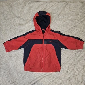 Baby 18M The Childen's Place - Red & Black Light Zipper Jacket With Hood - Picture 1 of 11