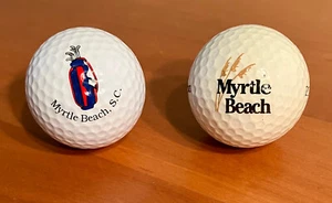 Two (2) Myrtle Beach South Carolina Collectible Logo Golf Balls - Picture 1 of 3
