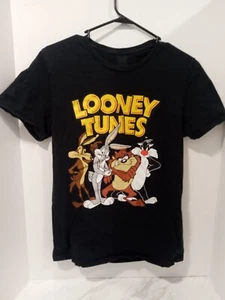Camiseta Looney Tunes Bugs Bunny Taz Wilee Coyote Silvestre Negra Gráfica Talla M - Imagen 1 de 3