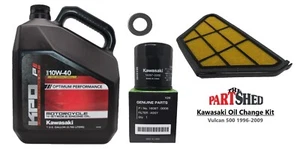 OEM Oil Change Service Kit For Kawasaki Vulcan 500 EN500 1996-2009 w/ Air Filter - Picture 1 of 8