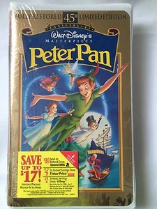 Peter Pan Disney Masterpiece Collection 45th Anniversary Edition 1998 VHS Sealed - Picture 1 of 3