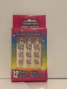 Fashion Nails Kid’s Press On Self Adhesive Colorful Unicorn No Glue Set Of 12 - Picture 1 of 2