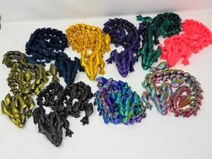 Crystal Dragon 24" 3D Printed Articulated Dragon HIGH QUALITY Christmas Gift - Picture 1 of 42