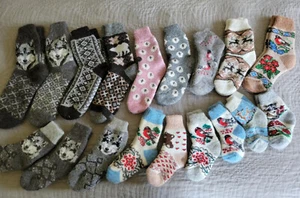 100% Sheep's Wool socks for Men Women and Kids ,Chunky & Warm - Picture 1 of 26