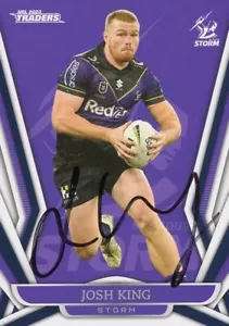 Signed 2023 Melbourne Storm NRL TLA Traders Card - Josh King - Bild 1 von 3