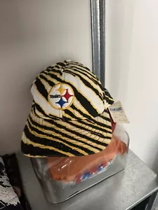 NWT New Vintage 90's Pittsburgh Steelers Zubaz Snapback Hat Made In USA Great - Picture 1 of 4