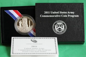 2011 S Proof US Mint Army Half Dollar 50c Coin Commemorative 50 Cents Box + COA - Picture 1 of 3