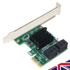 PCI Express 1X to SATA3.0 4 Port Riser PCI-E X1/X4/X8/X16 Expansion Adapter Card - Afbeelding 1 van 8