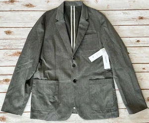 CALVIN KLEIN PATCH POCKET SLIM FIT SUIT JACKET BLAZER SPORT COAT GRAY MENS LARGE - Picture 1 of 6