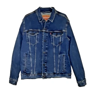 Levi's Blue Denim Trucker Jacket Full Button Up Classic Men Size L - Bild 1 von 5
