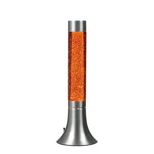 Lampada Lava Glitter Arancione Ø13Cm 38Cm Luce D'Ambiente Tavolo Retro - Foto 1 di 7