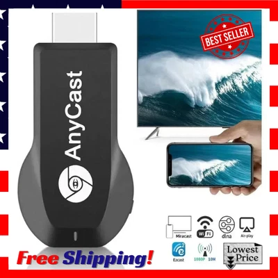 4K WiFi HDMI Anycast Miracast Airplay TV Wireless Display DLNA Dongle Adapter - Image 1 of 4
