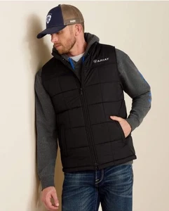 Ariat Mens Crius Vest Small Black Insulated Concealed Carry Water Resistant New - Picture 1 of 11