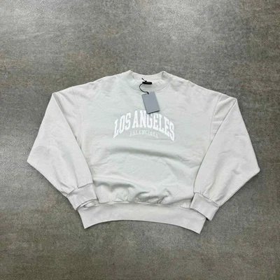 Balenciaga Crewneck Sweater "DEMNA CITIES" Beige New Size XS - (1852-95) - Image 1 of 4