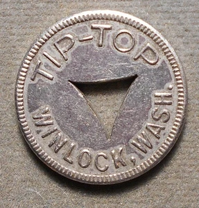 Winlock WA, Tip-Top Good For 5c In Trade. Copper nickel, 21mm, tri-ch - Picture 1 of 2
