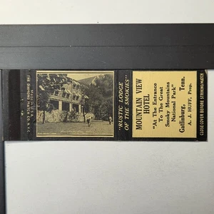 Mountain View Hotel Gatlinburg Rustic Lodge Smokies Vintage Matchbook - Picture 1 of 1