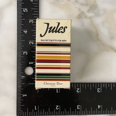 Vtg * JULES by CHRISTIAN DIOR * splash EDT 9 ml .3 oz  OLD VERSION MINIATURE - Image 1 of 4