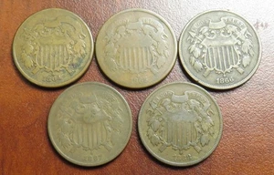 Lote de dos centavos__1864 - 1868__algunos mejor grado - Imagen 1 de 2