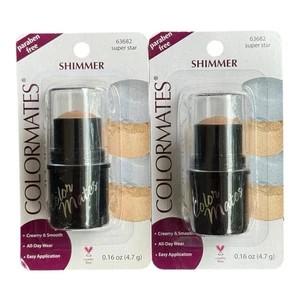 (2) Colormates SUPERSTAR Shimmer Highlighter Stick #63682 0.16oz Sealed - Picture 1 of 4