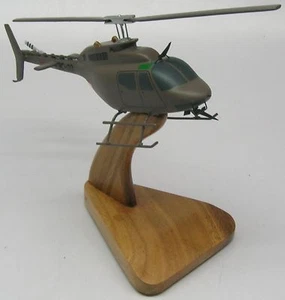 OH-58 Kiowa Helicopter Desktop Kiln Dry Wood Model Replica Small Free Shipping - Picture 1 of 1