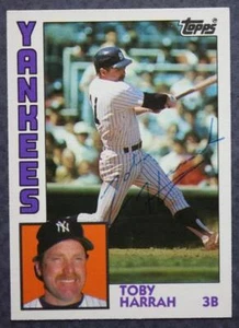 New York Yankees star Toby Harrah signed autographed 1984 Topps Update card----- - Picture 1 of 1
