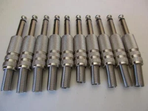 (10er-Packung) Steren 250-105-S 1/4" Audio Telefon Stecker Mono Lötkabel Halterung Feder - Bild 1 von 1