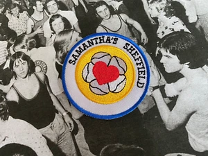 NORTHERN SOUL: SAMANTHAS SHEFFIELD - gestickter Bügelbild Aufnäher Patch Abzeichen - Bild 1 von 2