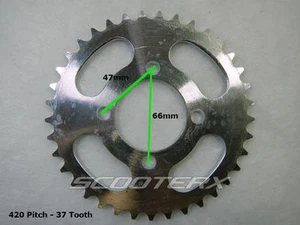 New ScooterX Sprocket 420 Pitch 37 Tooth 150cc 250cc ATV Go Kart Cart - Picture 1 of 1