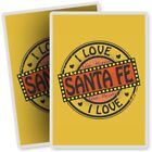 2 x Vinyl Stickers 7x10cm - I Love Santa Fe Mexico Travel  #7249