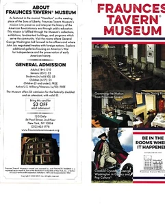 Fraunces Tavern Museum Promo Flyer 4" x 9" 2023 - Picture 1 of 1