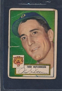 1952 Topps #126 Fred Hutchinson Tigres pauvres 52T126-33116-3 - Photo 1/1