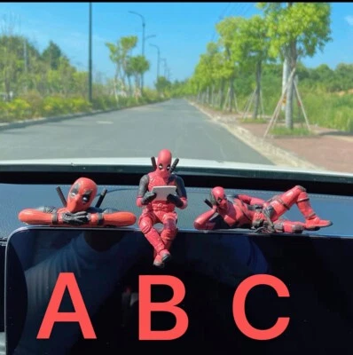 X-Men Deadpool Car Ornament Interior Dashboard Toy Anime Decoration Mini Figures - Image 1 of 2