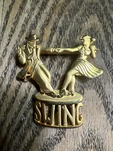 "JJ" Jonette Brooch RARE Gold tone Dance Swing Mystic 2.25” PERFECT - Picture 1 of 10