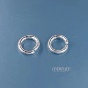 2 Sterling Silver 10mm x 1.8mm 13 Ga Heavy Duty Open Jump Ring Connectors #33154 - Picture 1 of 3