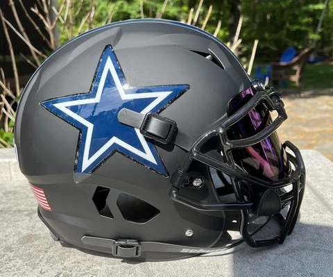 Dallas Cowboys Custom Full Size Authentic Schutt Vengeance Football Helmet Matte Cover