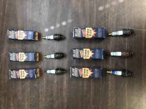 VINTAGE BLUE CROWN T4 10MM SPARK PLUGS SET OF 6 NOS 919 - Picture 1 of 3