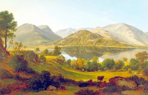 Ullswater early morning by John Glover A1 High Quality Art Print - Picture 1 of 1