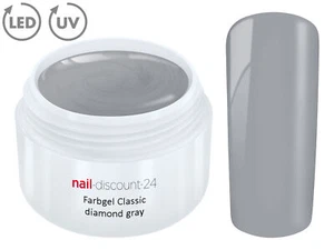 Color UV Gel LED FARBGEL DIAMOND GREY French Modellage NailArt Design Nagel Grau - Bild 1 von 3
