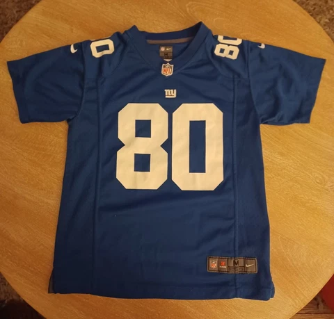 NEW YORK GIANTS VICTOR CRUZ NIKE ON FIELD #80 JERSEY BOY'S MEDIUM 10/12 BLUE Cover