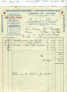 Dépt 02 - Origny en Thiérache - Belle Entête Secteur de la Vannerie - 17/06/1925 - Bild 1 von 1