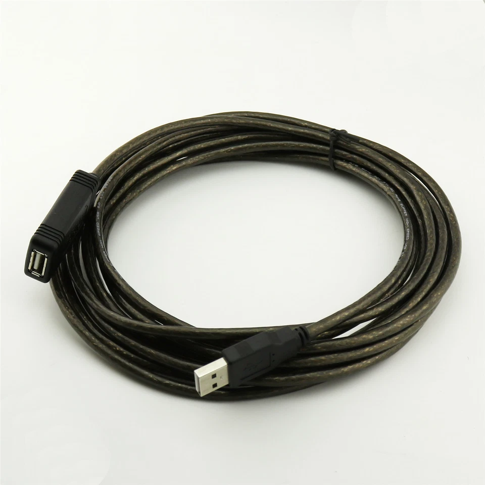 1pcs 5M USB 2.0 A Male to Female Active Extension Repeater Cable Kinect PS3 16ft - Image 1 of 4