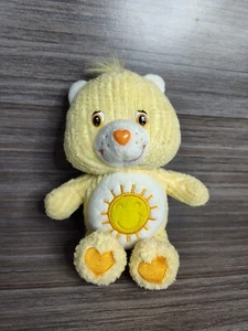 Sunshine Yellow Care Bears Plush Funshine Chenille Corduroy Stuffed Animal 2004 - Picture 1 of 3