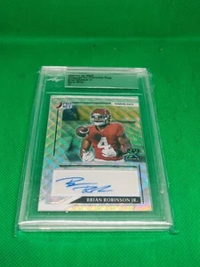 2022 Brian Robinson Jr. Pro Set Metal Silver Wave Pre-production 1/1 Auto - Picture 1 of 2