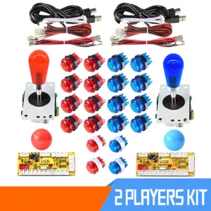 Arcade LED Buttons and Joystick Kit Controller Zero Delay USB Encoder MAME Games - Picture 1 of 11
