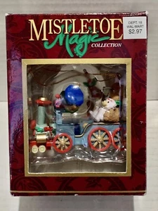 ORNAMENTO NATALE VINTAGE VISCHIO COLLEZIONE MAGIA ORSO IN TRENO - Foto 1 di 13